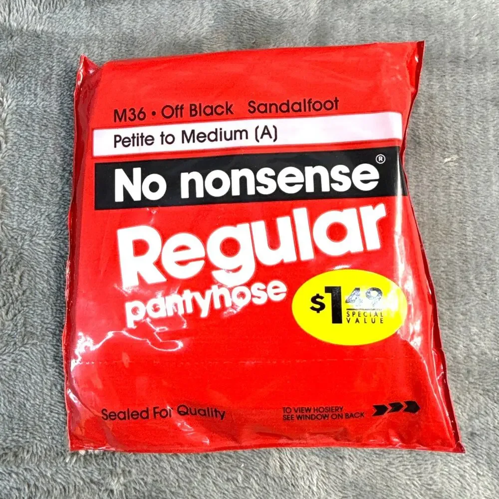 NOS Vintage Hosiery Pantyhose x6 No Nonsense Sheer Endurance Size A Petit Medium